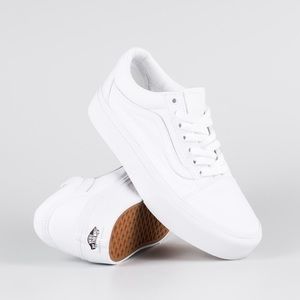Vans white platform sneakers
